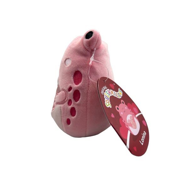 LONINA the Frog 4.5" Squishmallow Valentines Pink Metallic Heart Hands 2023 NWT - Picture 6 of 9